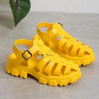 ราคา ขายดีที่สุด ioztt2023 Women 39s Sandals New Thick Bottom Beach Size Soft Non slip Jelly Shoes Hollow Ankle Buckle Round Toe (18531843509)