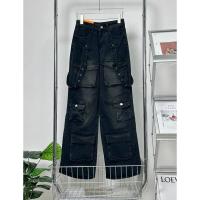 ราคา BTS กางเกงยีนขากระบอกคาร์โก้ เอวสูง ทรงวินเทจ เท่ๆ (20948719673)