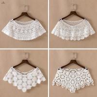 ราคา DFYRE ผ้าคลุมไหล่ถักวินเทจสำหรับผู้หญิงเสื้อคลุมถักลูกไม้สั้นกลวงออกผ้าคลุมไหล่เสื้อปอนโช (20154732720)