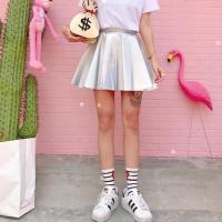 ราคา พร้อมส่ง กระโปรงหนังแก้วโฮโลแกรม (7810348768)