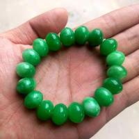 ราคา สร้อยข้อมือหยกสีเขียวมรกตลูกปัดอะคริสติต Jadeite สร้อยข้อมือหยกสีเขียวเข้มงดงาม (13245448171)