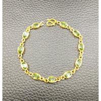 ราคา สร้อยข้อมือสังวาลย์หุ้มขอบหนาสวยสีเขียวมรกต งานเคลือบพิเศษเกรด A ยาว 16 20 ซม N1733A (15120356441)