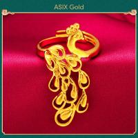 ราคา ASIX GOLD แหวนทองแท้ แหวนทอง ทอง 24K 999 ไม่ดำ ไม่ลอก สไตล์คลาสสิก รวย อินเทรนด์ ขนาดใหญ่ (13673517175)