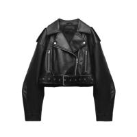 ราคา Zaraซีอิ๊วขาวหนังแท้สำหรับผู้หญิงเสื้อผ้าหนังเทียม TRF ใหม่ฤดูใบไม้ร่วงหนังพียูแบบมีสายรัดเสื้อแจ็คเก็ต3427736 800 (20305871914)