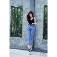 ราคา Acasey กางเกงยีนส์ผู้หญิง ขายาว ทรงบอย Boyfriend เก็บทรงสวย คุณภาพดีมาก สีกางเกงสวยมาก ไซส์ S XL (15787374232)