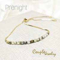 ราคา ข้อมือสายปรับรูดโซ่ทองปรับรูดฟรีไซต์ ไม่ลอก ไมดำ หินพรีไนท์ (10537095490)