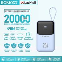 ราคา Romoss แบตสำรอง PFC20 20000MAh PD20W 22 5 PFC10 10000Mah 15W ชาร์จเร็วพร้อมสายเคเบิ้ลในตัว3เอาต์พุต2อินพุตจอแสดงผลแอลอีดีแบตสำรองพกพา (20692081166)