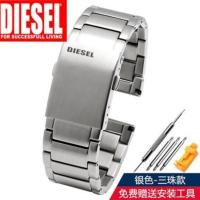 ราคา Suitable for Diesel Diesel Steel Band Watch Strap Male DZ4318 DZ7305 Black Stainless Steel Metal Bracelet 26 28mm (19482754206)