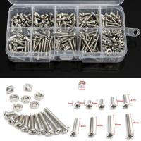 ราคา 340pcs M3 Stainless Steel Screw Hex Nuts Bolt Cap Socket Assortment Set (20315923655)