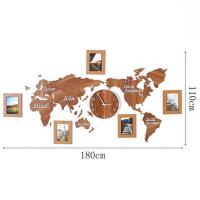 ราคา MEETING แผนที่โลกนาฬิกาแขวนผนังภาพนาฬิกานาฬิกาแขวนผนังนาฬิกาไร้เสียงไม้ตกแต่งที่เหมาะสมสำหรับห้องนั่งเล่นห้องนอน (17204231575)