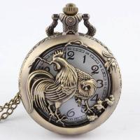 ราคา Retro Antique Chinese Zodiac Openwork Pendant Necklace Mens Round Bronze Pocket Fob Watch Boy USSR Relogio De Bolso Gifts Dog (17290313863)