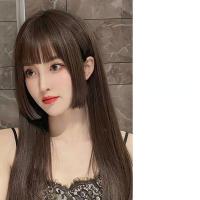 ราคา ERYRG วิกต่อผมต่อผมสีน้ำตาลดำวิกผมผู้หญิงวิกผมหน้าม้า (20715760047)