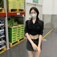 ราคา เสื้อโปโลคอปกแขนยาวผู้หญิงเสื้อคาร์ดิแกนฤดูร้อนเอวสูงเสื้อเอวลอยโชว์สะดือ (17961251693)