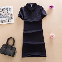 ราคา เวอร์ชันเกาหลีฤดูร้อนของ Polo หมีกระโปรงกลางความยาวลำลองกระโปรงไซส์ใหญ่สีทึบ Paul กระโปรงชุดบาง Cotton Golf (9518309404)