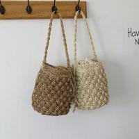 ราคา กระเป๋าสานทรงถังลายดอกรัก (18256107803)
