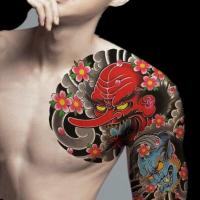 ราคา เสื้อเกราะครึ่งตัวสติกเกอร์รอยสักผ้าคลุมไหล่หน้าอกสำหรับทั้งหญิงและชายสไตล์ญี่ปุ่นแบบดั้งเดิมสำหรับทั้งหญิงและชายหมึกมังกรแขนสติ๊กเกอร์ที่เหมือนจริงสีดำและสีเทา (19704888954)