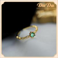 ราคา แหวนทองแท้ 92 8 อิตาลีสี่ง่ามสีฟ้าเพทายเครื่องประดับของขวัญสําหรับแฟน (21281318294)