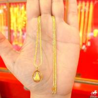 ราคา สร้อยคอเงินชุบทอง ลายเมษา จี้พระจิ๋วยอดนิยม เลี่ยมทองแท้ กรอบทอง 90 มีใบรับประกัน (15754456257)