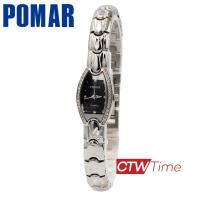 ราคา Pomar นาฬิกาข้อมือผู้หญิง สายสแตนเลส รุ่น PM63519SS04 สีเงิน หน้าปัดดำ (7973907778)