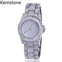 ราคา Kemstone Trendy Gypsophilaกุหลาบทองซิลเวอร์เซอร์คอนเคลือบทองควอตซ์นาฬิกาข้อมือของขวัญเครื่องประดับสำหรับผู้หญิง (649070788)