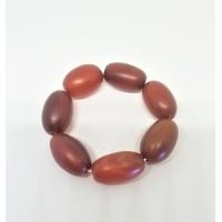ราคา สร้อยข้อมือหิน AGATE ไม่ขัดเงา สีดิบธรรมชาติ หินอาเกตแท้ หินโมราแท้ สีแดงเข้ม ขนาด 18 มม หินแห่งความสำเร็จ (741562828)