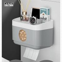 ราคา XINLANYASHE กล่องทิชชู่ กล่องกระดาษทิชชูในห้องน้ำ ที่ใส่กระดาษชำระกระดาษชำระ กล่องกระดาษม้วนหรูหรา ชั้นกันน้ำ ไม่ต้องเจาะผนัง ใช้ในห้องน้ำกันน้ำและกันความชื้น กล่องทิชชู่ติดผนัง กล่องใส่กระดาษชำระ ที่