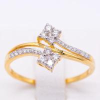 ราคา Happy Jewelry แหวนเพชรแท้ ลายดอกไม้ สวยงาม ทองแท้ 9k 37 5 เพชรเกสร ขายได้จำนำได้ ME501 (9579843821)