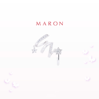 ราคา MARON ของแท้ Feo Stars Earring ชุบสี White Gold ต่างหูหนีบ พลอยเพทายสีขาว เงินแท้925 (9401364570)