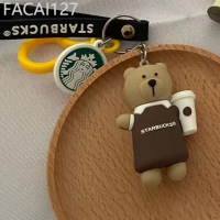ราคา พวงกุญแจ จี้หมี Starbucks สีน้ําตาล สีเขียวน่ารัก สําหรับห้อยกระเป๋า (20726786119)