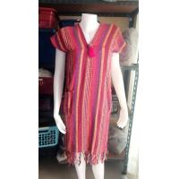 ราคา ชุดเดรสกะเหรี่ยงผ้าทอนากา แต่งรุยชาย Koren Dress (19081378922)