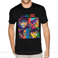 ราคา เสื้อผ้าแฟชั่นสไตล์ใหม่ Quality Gorillaz Tee Shirts T Shirts Mens Big Size Black Shirts (19602495372)