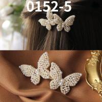 ราคา 12 Styles Rhinestone Alloy Hairpin Side Bangs Clip Pearl Bow Feather Spring Clip Womens Korean Bowknot Top Clip Hair Accessories (16483658074)