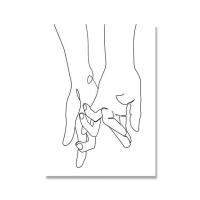 ราคา 2023 Line Drawing Couple Hand Love Kiss Wall Art Canvas Painting Nordic Posters And Prints Minimalist Wall Pictures For Living Room (20166795530)