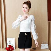 ราคา Charming เสื้อแฟชั่นเกาหลี ลูกไม้แขนยาว แต่งแขนซีทรู สไตล์เกาหลี สวยเก๋มาก เกรดพรีเมียม รุ่น B208 (518770458)