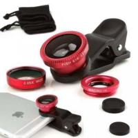 ราคา คลิปเลนส์มือถือ Universal Clip Lens 3 in 1 สีดำ ขอบสีแดง (10901523530)
