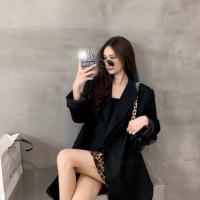 ราคา เสื้อสูทแฟชั่น เสื้อสูทขนาดเล็กหญิง ชุดสูทผู้หญิง เสื้อแจ็คเก็ตสูททรงหลวมสีดำบางสีกากีเวอร์ชั่นเกาหลีหนา (15869091964)