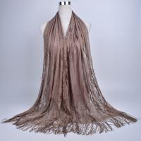 ราคา ผ้าพันคอมุสลิมฮิญาบสีพื้นผ้าพันคอผ้าไหมมีพู่ห้อยผ้าคลุมไหล่ยาวสำหรับฤดูร้อนสำหรับผู้หญิงเหมาะเป็นของขวัญวัน (14625041834)