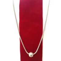 ราคา สร้อยคอเงินแท้ลายกระดูกงูกลม1มิล จี้บอล (8253760083)