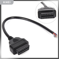 ราคา KHEI ขั้วต่อปลั๊กตัวเมีย16ขาสำหรับ OBD II OBD เพื่อปลั๊กสายการวินิจฉัยสายไฟ (20432059761)