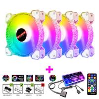 ราคา กดโค้ดร้านลดได้อีก ชุดพัดลมเคส COOLMOON Crytal Diamond RGB Fan Case 12 CM (9084233064)
