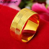 ราคา Kemstone แหวนนำโชค24K สำหรับผู้ชายและผู้หญิงแหวนทองคำแท้ปรับขนาดได้สำหรับผู้ชายและผู้หญิง (13769278205)
