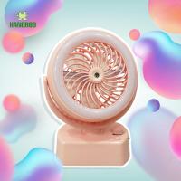 ราคา HANGROO M2028 พัดลมตั้งโต๊ะ ไอน้ำ พัดลมไอเย็น พัดลมพกพา พัดลมเล็ก ชาร์จ USB มีไฟLED ตั้งส่ายได้ หมุนปรับแรงลมได้ (15839077486)