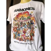 ราคา NEW เสื้อวงนำเข้า Ramones Rock n Roll High School Ska Punk Rock Hardcore Retro Style Vintage T Shirt รีด สี (20533701451)