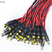 ราคา Huan 10pcs 5 5x2 1mm MALE FEMALE DC Power Socket JACK plug Connector สายเคเบิล12V (20826636454)