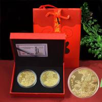 ราคา 2ชิ้นปีมังกรเหรียญโชคดีเงินดอลลาร์นำโชคฟอยล์สีทองธนบัตร2024ของขวัญปีใหม่ (20384557464)