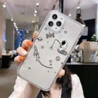 ราคา Good case Phone Case for iPhone 12 Pro Max iPhone 11 Pro Max X XR XS SE 2020 8 7 6 6S Plus Covers Soft Silicone Cartoon astronaut Couple Style Phone Cases Shockproof TPU Shell Ultra thin Cover (203874