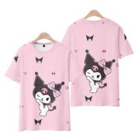 ราคา Sanrio Kuromi เสื้อยืดคอสเพลย์แขนสั้นพิมพ์ลาย3D ทำนองเพลงเครื่องแต่งกายวันฮาโลวีน (19690550236)