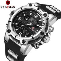 ราคา New KADEMAN Top Luxury Brand Men Watch Quartz Rubber Strap Sport Military Watches Waterproof Wristwatch Clock Relogio Masculino (10730692097)