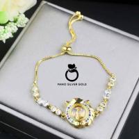 ราคา สร้อยข้อมือกังหัน B199 ไซต์ฟรี รูดปรับขนาดได้ สร้อยข้อมือทองไมครอน สร้อยข้อมือสวยๆ ทองสวย ทองชุบ (15963485025)