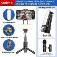 ราคา Gimbal Stabilizer ไม้เซลฟี่สำหรับ iPhone โทรศัพท์ Android มือถือไฟ LED ที่ยึดโทรศัพท์มือถือกล้องสมาร์ทโฟน (21171158096)